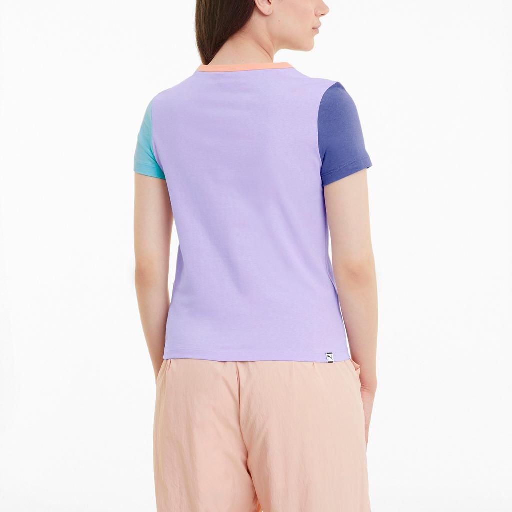 Puma Футболка Downtown Casual с коротким рукавом и круглым вырезом, женская, светло-фиолетовая, 531441-16