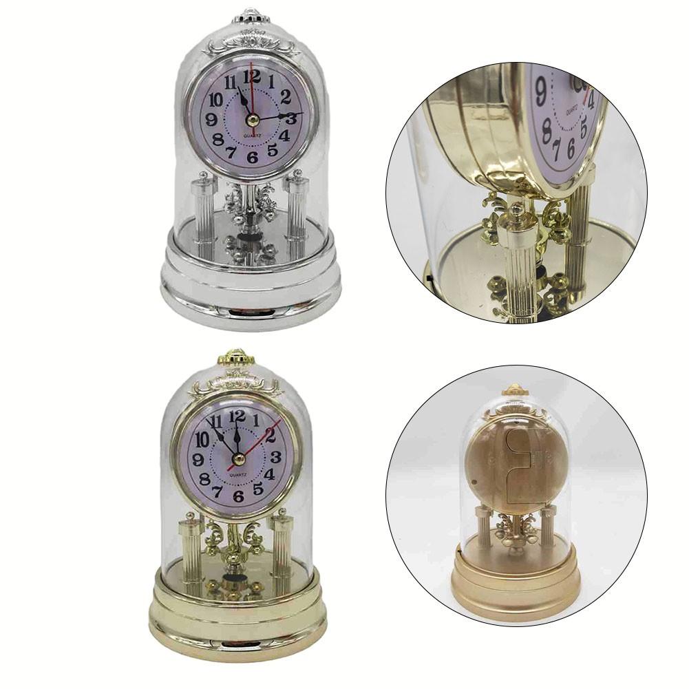 Classic Vintage Clock European Style Desk Antique Clock with Pendulum and Chime