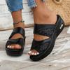Fashion Women Wedge Slippers Glitter Platform Comfortable Sandals Casual Sling Backs Slippers New Summer Shoes for Women Slides Women