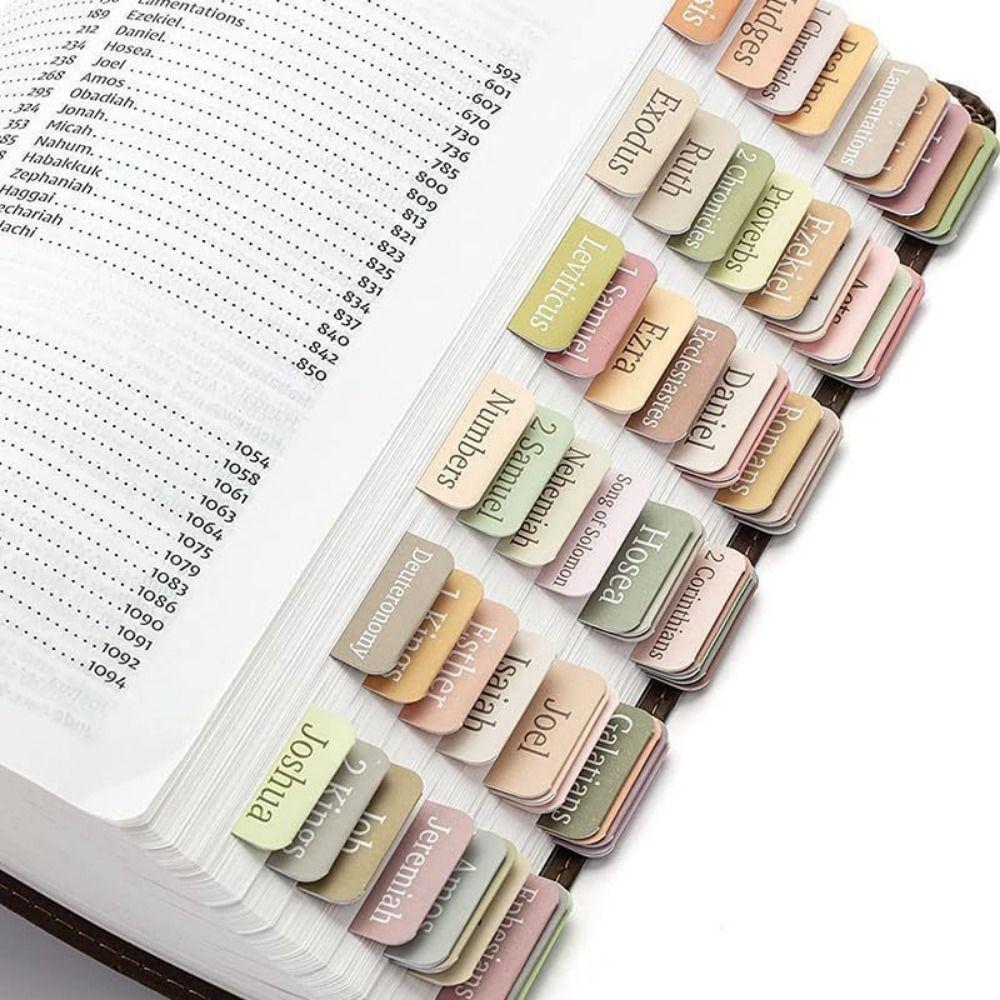 120PCS Laminated Laminated Bible Tabs Colorful Scripture Organization Tabs Book Index