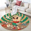 Cuphead & Mugman,Round Area Rug,Carpet Rug for Living Room Bedroom Sofa Playroom Decor,Non-slip Floor Mat