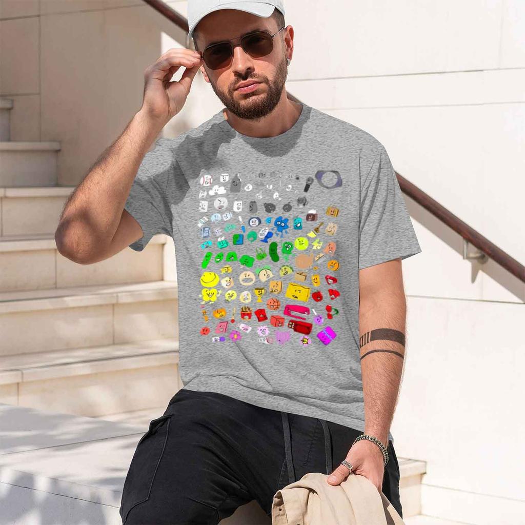 Bfdi Inanimate All Aracters (Transparent) Tshirt Louboutins Vintage Graph Tee Unisexs Out Shirts 2026 New Model Shortsleeve Crewn