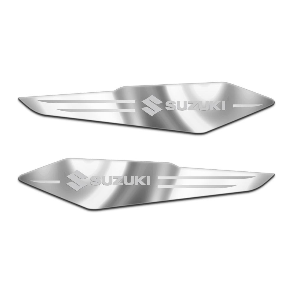 2Pcs Car Emblem 3D Reflective Side Wing Fender Stickers Accessories For Suzuki New Alto Swift Strom Tianyu Shangyue Ruiqi Baleno