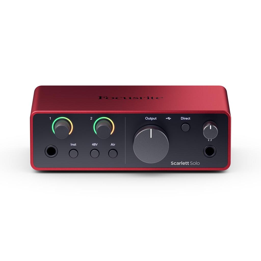 Focusrite Scarlett Solo USB-аудиоинтерфейс 4-го поколения для вокалистов и продюсеров. Высококачественная запись студийного качества. Все необходимое программное обеспечение.