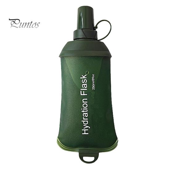 Flexible Water Flask TPU Collapsible Soft Bottle Food Grade BPA Free Leakproof Foldable Outdoor Sports Hydration