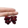 Серьги-кисточки Ancola Red Flocked Round - Ретро-минимализм, Универсальные и Элегантные.
