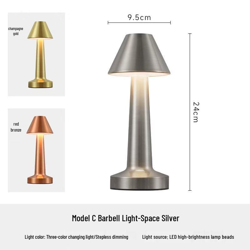 Retro LED Touch Table Lamp - USB Rechargeable for Bedside, Dining, Bar, and Desktop Atmosphere