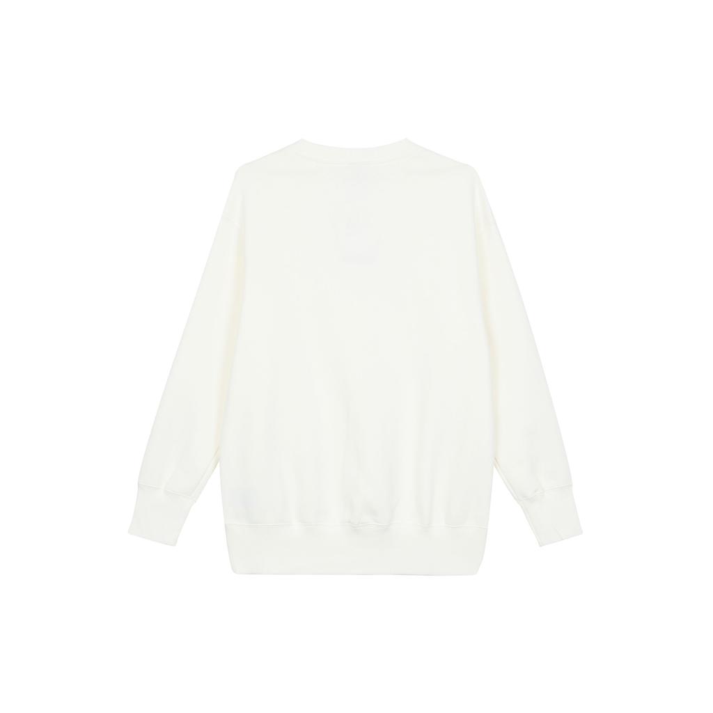 Nike Solid Color Crew Neck Pullover Fleece Sweatshirt Women Tops Sail-White DQ5734-133