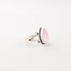 Розовый камень Кошачий глаз 925 Стерлинговое серебро Ювелирное изделие Ручной работы Кольцо Подарок на день рождения RR-57-39