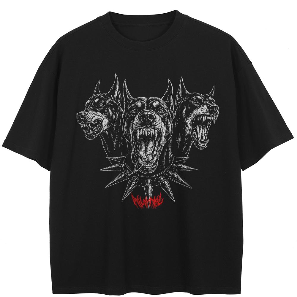2026 Унисекс Футболка Streetwear QUARTER 24 Графика Цербера