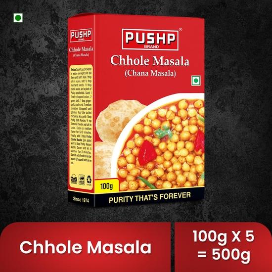 Pushp Brand Chana Masala Box (100gm Pack) (Pack of 5)