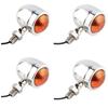Мотоцикл подходит для Steed Salvret поворотник мотоцикла поворотник пулевидный набор из 4 шт. общего назначения 12 В на заказ ретро американский (белый)