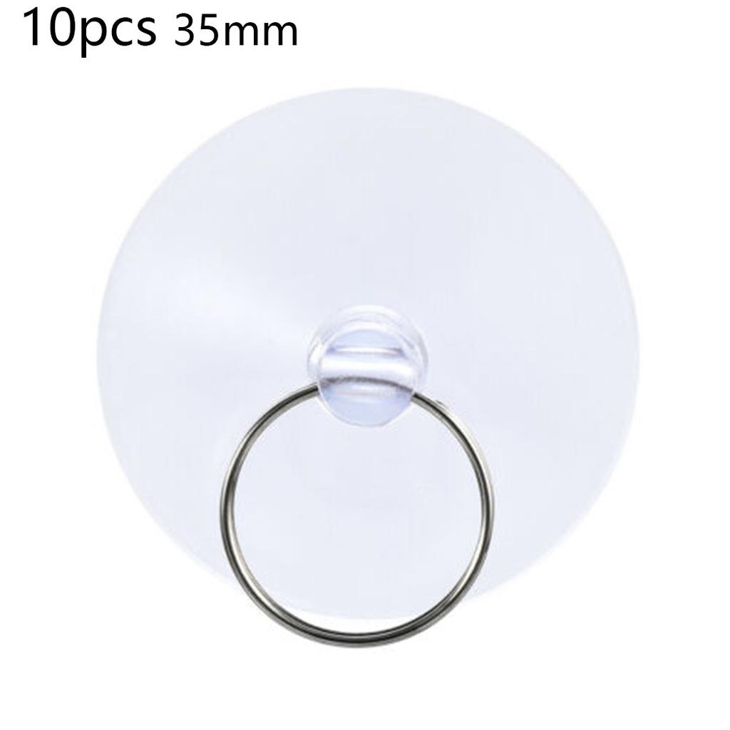 10Pcs with Iron Ring Clear Suction Cups Rubber Glass Suckers 25/35/45mm Suction