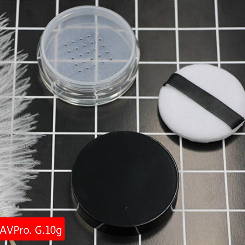 Портативная пластиковая пудреница, ручная пустая пустая пудреница с ситом, косметическая дорожная банка для макияжа, сито-контейнер