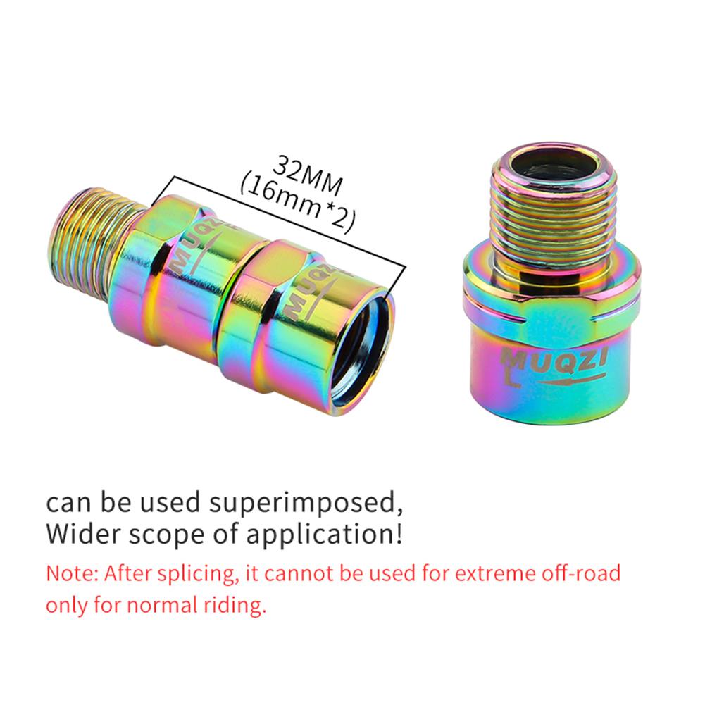 MUQZI Bike Pedals Adapters Spacers Anti Corrosion Bike Pedal Extender Adapter Left Right Signs Cycling Accessories