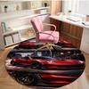 Chevrolet Corvette Print Round Rug, Washable Floor Carpet, For Entryway Dorm Laundry Room Office Study, Home Decor Birthday Christmas Gift