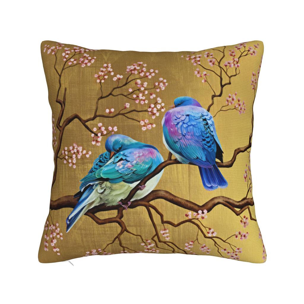 Flowers And Birds Pillow Cover Vintage Pillow Case For Living Room Bed Chair Comfy Pillowcases Gift Idea