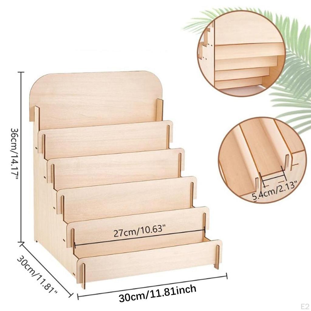 Подставка для открыток, держатель для бизнеса, деревянная полка, 5-слойный органайзер для постеров и открыток