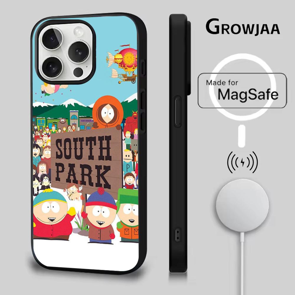 Мультяшный Забавный Чехол Для Телефона South Park Для iPhone 16e,16,15,14,13,12,11,Plus,Pro,Max,Mini Магнитная Беспроводная Зарядка MagSafe