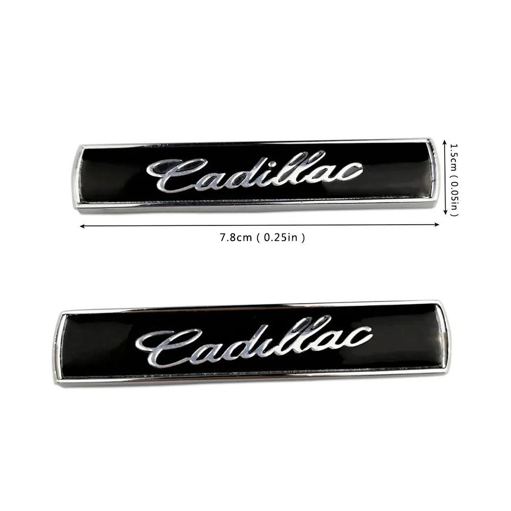 2pcs Car Fender Side Metal Sticker Emblem Rear Trunk Badge for Cadillac ATS BLS CT4 CTS STS XLR XT4 XTS Escalade Deville DTS