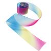 25 мм Радужная Постепенно Меняющая Цвет Красочная Лента из Снежной Пряжи, Декоративная Свадебная Подарочная Лента из Пряжи Эжен, Прозрачная Сетчатая Лента