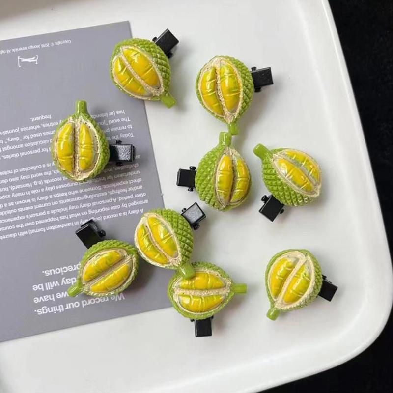 Стереоскопическая заколка для волос «Дуриан» Имитация еды Заколка для волос Аксессуары Боковая заколка