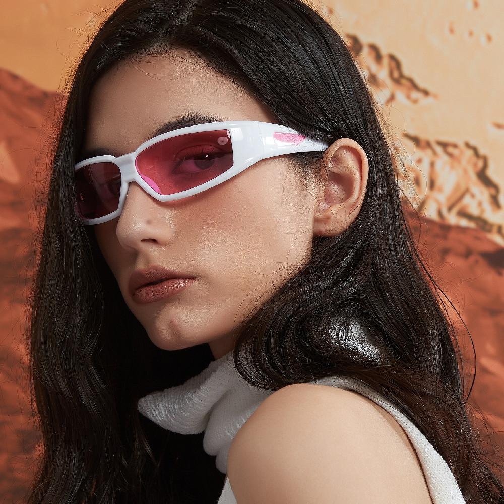 Большие очки Y2049 Future Style солнцезащитные очки женские индивидуальные серебряные трендовые солнцезащитные очки мужские