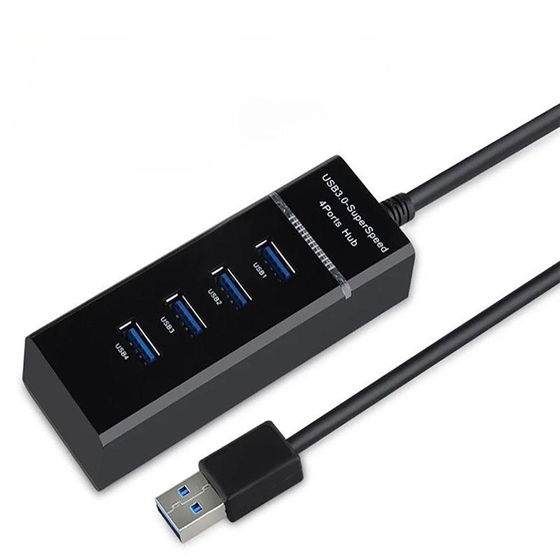 Высокоскоростной 4-портовый USB 3.0 концентратор, USB-удлинитель, USB-разветвитель для компьютера, Высокоскоростная передача данных