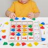 Children Wooden Montessori Toys Kids Logical Thinking Training Direction Color Cognition Early Learning Educational Board Game