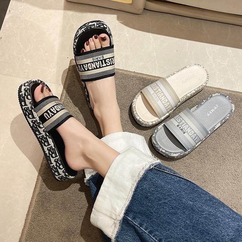 Модные женские тапочки Модная повседневная дизайнерская обувь Платформа Сексуальные босоножки на высоком каблуке Противоскользящие тапочки-шлепанцы Большой размер Слайды Женские