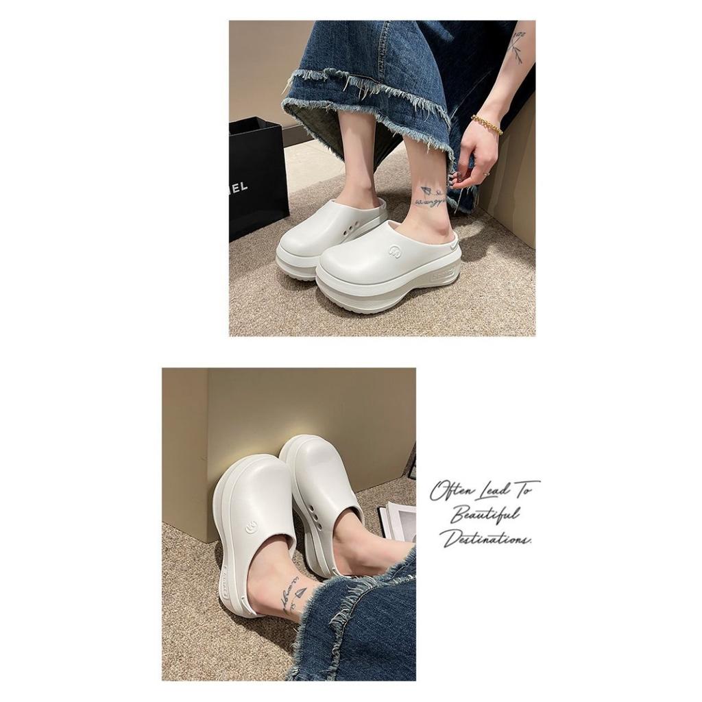 Тапочки Baotou, женские классные тапочки EVA, женские повседневные спортивные сандалии на толстой подошве, женская обувь M ü Ller, Sponge Cake One Line Drag для женщин