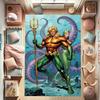 Aquaman fantasy movie rug, suitable for bedrooms, living rooms, and sofa décor; large children's play rug.
