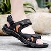 Модные летние мужские сандалии 2024 года, пляжная спортивная обувь, кожаные римские сандалии, легкие сандалии с открытым носком, большие размеры 38-48