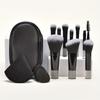 10 Black Mini Makeup Brush Travel Portable Makeup Tool Makeup Puff - Palm Brush Professional Makeup Tool Set