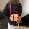 Ретро портативная сумка Boston для женщин 2025 осень и зима новая корейская модная сумка для боулинга с контрастными цветами корейская сумка через плечо