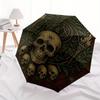 Dark Mystic Skulls: Circular Wall Art DecorUmbrella, Portable 3-Fold Compact Umbrella for Men & Women Gift