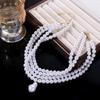 Zinc Zinc Alloy Wedding Jewelry Accessories Women Necklace Korean Style Choker Irregular Shape Pearls Pendant