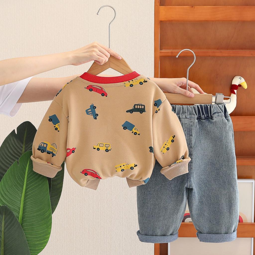 Детский повседневный комплект с длинным рукавом, удобные наряды для повседневной носки