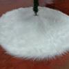 Fashion Home Decoration Children's Toy Carpet Christmas Plush Skirt Pure White Long Haired Christmas Tree Skirt