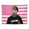 Флаг-гобелен Lil Peep Тема США Хипстерское настенное искусство Декоративное настенное панно для общежития Спальни Гостиной Прикроватной зоны Домашний декор