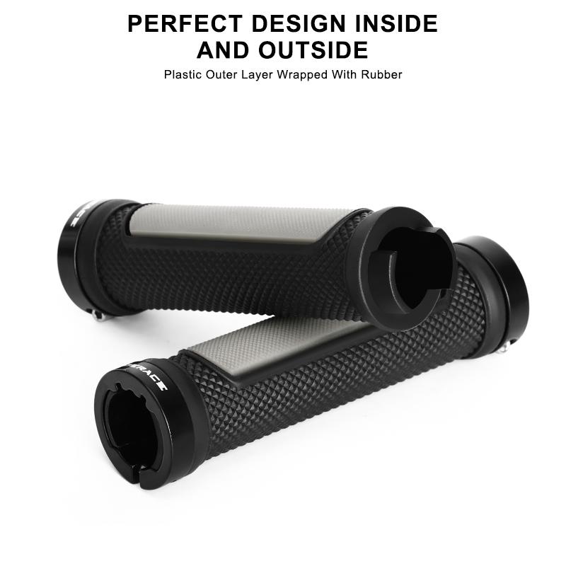 Велосипедные ручки TPR резиновые нескользящие амортизирующие накладки на руль горного велосипеда с двухсторонним стопорным кольцом из алюминиевого сплава