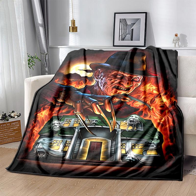 Freddy Krueger Horror Movie Poster T-ShirtPrint Blanket, Soft Blanket For Sofa Office Bed And Travelling Daughter Birthday Gift esj310