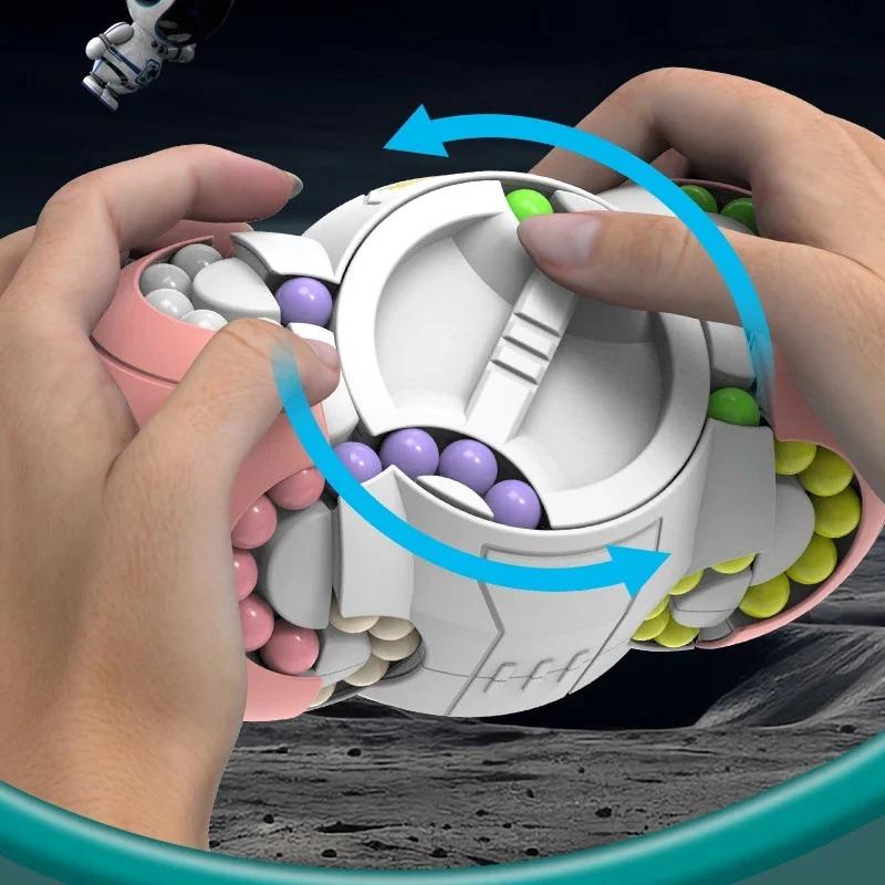 Fingertip Magic Cube Eight Sided Space Magic Cube with Ball BearingS,Finger Gyroscope Rotation Stress Relief Device - Educational Thinking Toy