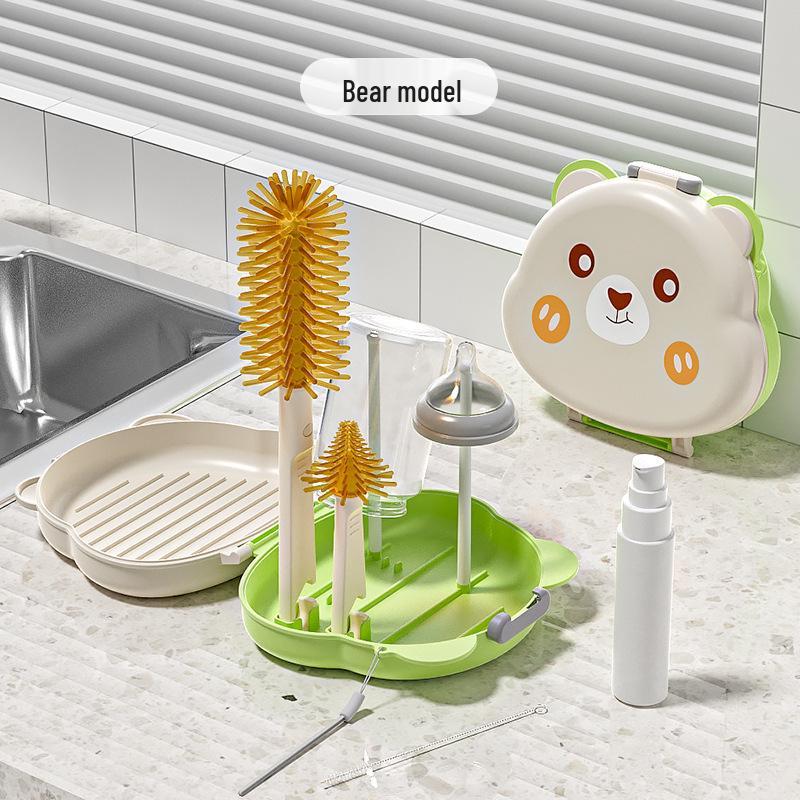 Портативный силиконовый набор для чистки детских бутылочек и сосок