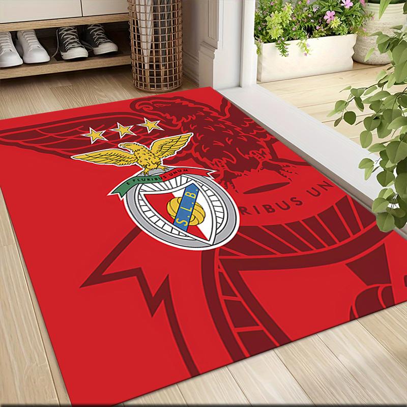 1Pc Benfica Football Crest Carpet Rug Customizable Soft Washable Antislip Home Living Room Sofa Mats Personalized Rug 0917220