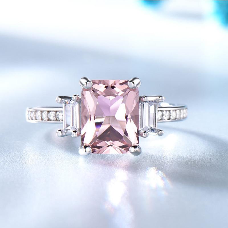 Gica Gema Genuine 925 Sterling Silver Rings For Women Wedding Romantic Jewelry Gift