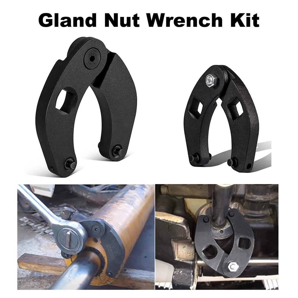 Adjustable Gland Nut Wrench Kit 1266 +7463 Spanner Tool Set for Hydraulic Cylinder
