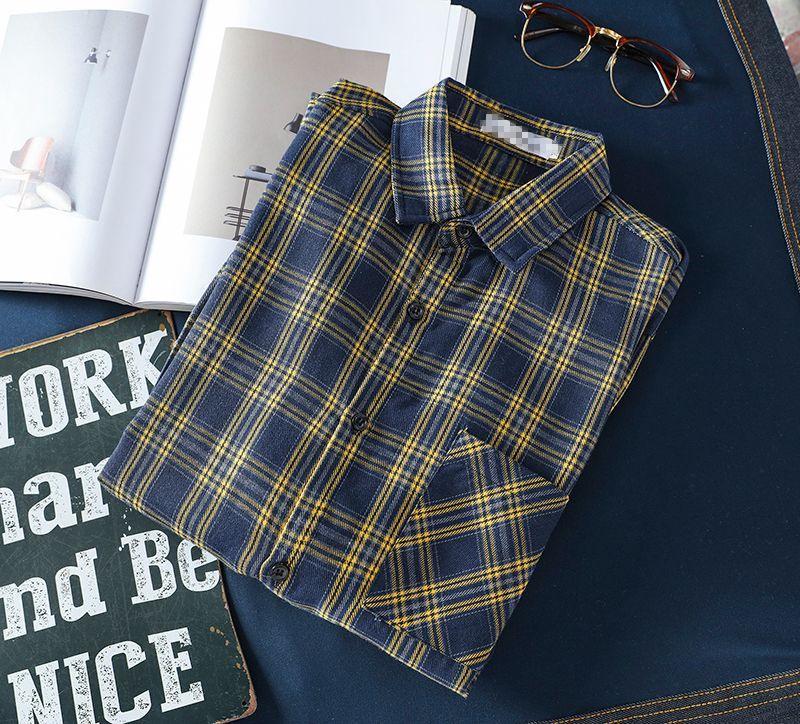 Женская рубашка с длинным рукавом в клетку в стиле ретро, свободного кроя, в повседневном стиле, в корейском стиле, для весны, лета и осени