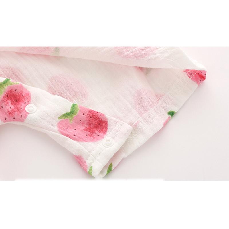 KIDDIEZOOM Infant Boy Girl Cute Print Short Sleeves Soft and Breathable Crepe Print Bodysuitfor Summer