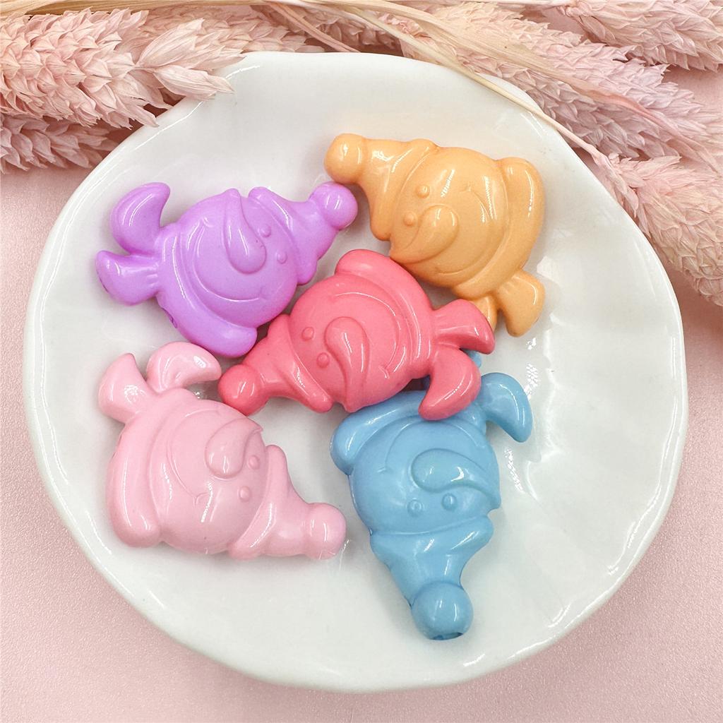 5 шт. акриловые бусины снеговика, аксессуары, материалы из бисера, 23,5*32 мм, рождественский сплошной цвет для изготовления браслетов, сережек, ювелирных изделий, ювелирных изделий своими руками, аксессуары